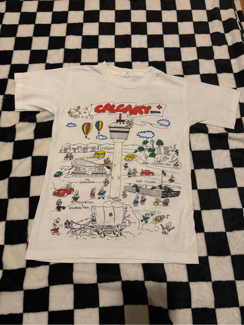 Youth medium fun Calgary shirt (stained)